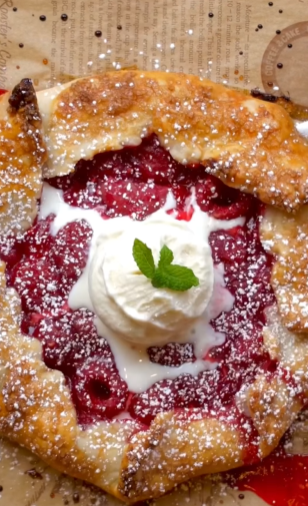 A close up of a pie with whipped cream